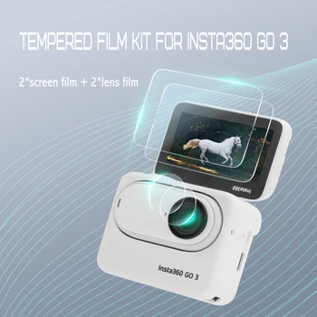 Ecran Obiectiv Protector Temperat Film pentru Insta360 MERGE 3 Degetul mare Protector Ecran de aparat Foto Lentila Protector Accesorii
