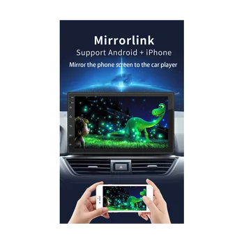7 Inch Radio Auto Carplay, Android Auto, 2+32G Android de 10.1 2Din GPS, Player Multimedia, Bluetooth, radio FM, Camera foto, Mirror Link