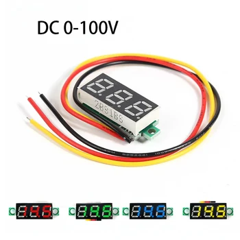 0.28 Inch Ultra Mici DC afisaj Digital Reglabil pe Trei Linii DC 0-100V Baterie, Voltmetru, 2-Linia 3-Linie Universal