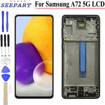 NOU LCD Pentru Samsung Galaxy A72 5G A726 Display LCD Touch Screen Digitizer Înlocuirea Ansamblului Cu Cadru SM-A726B SM-A726B/DS