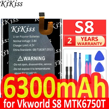 KiKiss Baterie pentru Vkworld S8 VK7000 4G LTE MTK6750T IP68 Baterii + liber tloos