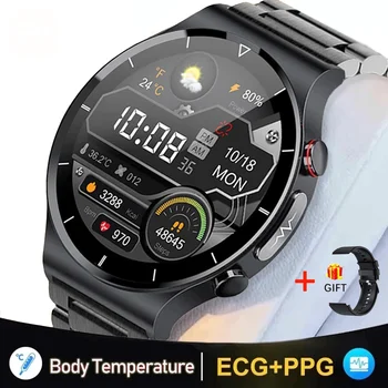 2023 Bussiness Men Smartwatch Bărbați ECG+PPG Heart Rate Monitor Tensiunii Arteriale Full HD Touch Screen Tracker de Fitness, Ceasuri Inteligente
