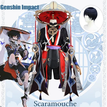 Genshin Impact Scaramouche Cosplay Costum Carnaval Pentru Adulti Uniformă Anime Petrecerea De Halloween, Costume De Bal Mascat Femei Joc