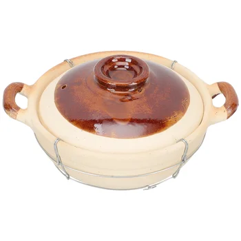 Durabil ustensile de Bucătărie Gătit Acasă Capac de Oală Furnizează Căldură-rezistente la Caserola de Vase de Alimentare Tocană de Culoare Argilă Pentru
