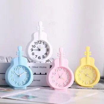 Alarmă Ceas Pentru Copii Vioara Design Birou De Trezire, Alimentat De La Baterie Non-Bifarea Ceas Analog Cu Cifre Clare Pentru
