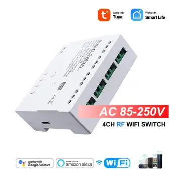 Tuya de Viață Inteligentă Wireless Wifi Switch Module WI-FI Control de la Distanță APP DC 12V 24V AC 220V Receptor RF 10A Inteligent Releu Alexa