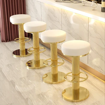 Reglabil Moderne bănci pentru bucatarie bar din Piele de designer de Pivotare Tejghea de Bar Scaune Manichiura Cafe cadeiras de jantar Mobilier HY