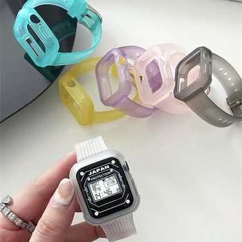 Curea din silicon Pentru Apple Watch Band 41 44 45 mm 40 38mm 42mm Sport Centura Watchband Pentru iWatch serie 5 4 3 2 SE 6 7 Bratara din Cauciuc
