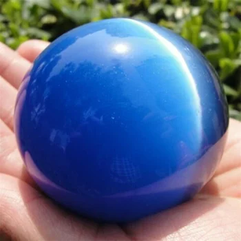 AAAAA+ Natural Albastru Ochi de Pisica glob de Cristal, Divinație Energie Piatră, Fotografiere Decor, Home Office Demagnetizare Decor