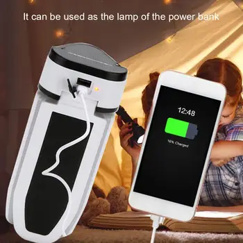 Rezistent la apa 3 Frunze de 60 de Lumini cu LED-uri Alimentate Solar, USB Reîncărcabilă Camping Iluminat