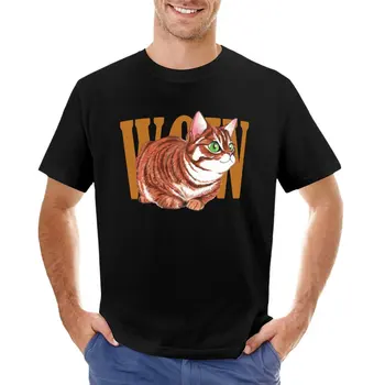 WOW Curios Cat T-Shirt cu maneci Scurte tee grafic t shirt plus dimensiune camasi Barbati bumbac t-shirt