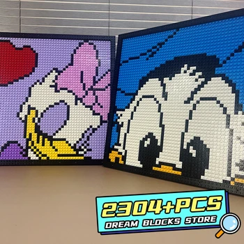 Anime Disney Mickey Mouse Blocuri Pictura de Donald Duck, Minnie Mouse MC Cărămizi Imagine Pixel Jucarii pentru Copii Cadou de Ziua de nastere