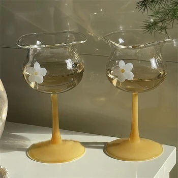 Creatoare De Moda De Înaltă Sticlă Borosilicată Distractiv Drăguț Decor Transparent Cupă De Floare Simplă Ochelari