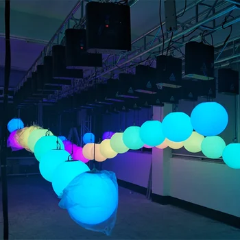 8pcs/lot scena club disco nunta 3D efect de undă rgb colorate cinetică luminii dmx cu led ridicare minge
