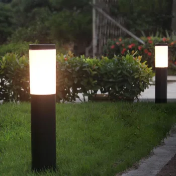 Calea Gazon Pilon Rezistent La Apa Inoxidabil, Masina De Lumini În Aer Liber Din Oțel Rotund Lampa Peisaj Modern Garden Light