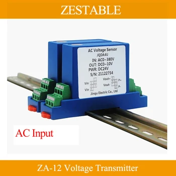 Senzor de tensiune ZA-K12 AC 5V/10V/50V/100V/200V/500V/1000V Traductor 4-20mA 5V 10V Ieșire DC24V Tensiune de Alimentare Senzor