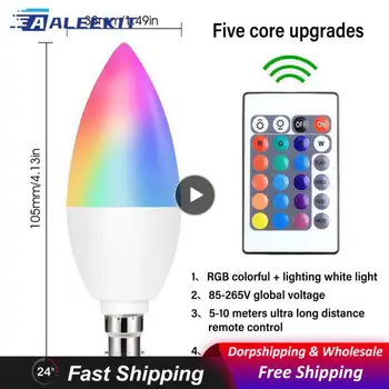 Bec Led-uri de 3-5w 6000k Rgbw Becuri Control de la Distanță Estompat Culorile de Interior Lumânare Lumina Becuri Inteligente Smart Home