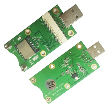 Mini PCI-E Adaptor USB Cu SIM Slot pentru card WWAN/LTE Modul convertește 3G/4G wireless Mini-Card la portul USB