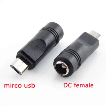 DC 5.5*2.1 mm de sex Feminin la Micro USB de sex Masculin Priza de Putere Convertor Jack Adaptor Încărcător Conector pentru Laptop/Tableta/Telefon Mobil