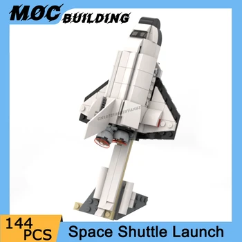 MOC High-Tech Lansarea Navetei Spațiale Model Blocuri Caramizi Avion Rachetă Idee Jucării Univers Explorare Educație Copii Cadouri