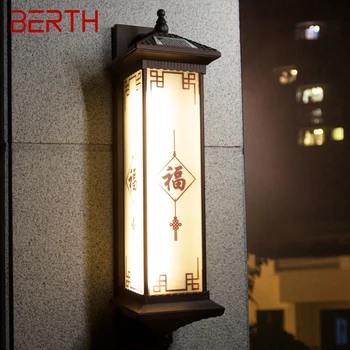 DANĂ în aer liber Solare Lampă de Perete Creativitatea Chineză Tranșee de Lumină LED-uri Impermeabil IP65 pentru Casă Curte, Veranda Vilei