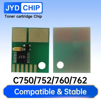 Touch c750 C752 C760 C762 Chip de Toner pentru Lexmark 10B032K 10B032C 10B032M 10B032Y Cartuș Cip Reset 6K Printer Chips-uri
