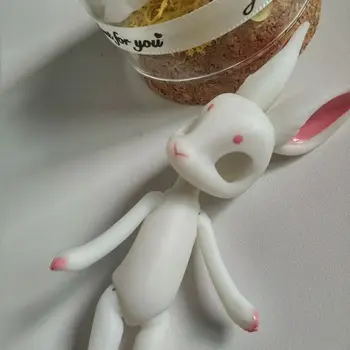 BJD papusa 12cm papusa iepure 3D imprimate jucărie Drăguț desene animate iepure cadou de ziua fetei papusa livrare gratuita proiectului