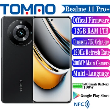 Original Oficial Noul Realme 11 Pro+ Pro Plus 5G Smartphone 200MP Spate Trei Camera Dimensity 7050 Octa Core 5000mAh 100W NFC