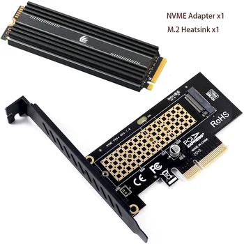 M. 2 NVMe SSD de unitati solid state Să PCIE X4 Converter Card M Cheie de Multiplicare PCI Express 3.0, 4X La 2230-2280 M2 Adaptor cu Radiator de Aluminiu