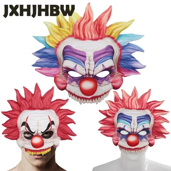 JXHJHBW Horror Clown EVA Masca Înfricoșătoare Grimasă Adult Jumătate Față de Halloween bal Mascat cu Costume Cosplay Rochie Fancy elemente de Recuzită