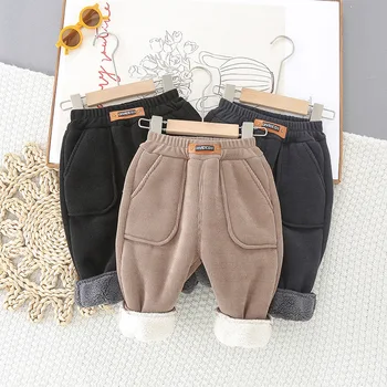 Noi Gros de Iarna 2-6Y Pantaloni de Catifea Baiat Copii Fete de Toamnă Caldă Exterior Poarte Pantaloni Copii, Haine Casual, Pantaloni