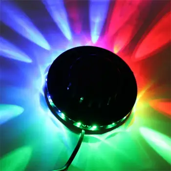 USB RGB Lumina de Partid Sunet Activat Rotativ Disco Light LED Mingea Efect de Scena Lampa Stroboscop KTV Decor Petrecere de Iluminat