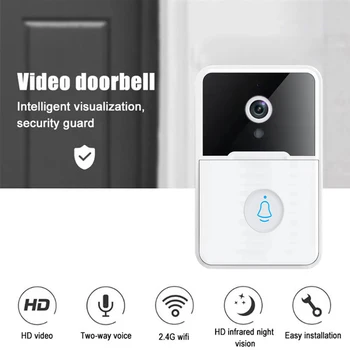 WiFi Usa Video Sonerie de curent ALTERNATIV USB Tip Baterie Viață Inteligentă Usa Smart Home Security Camera Viziune de Noapte Soneria