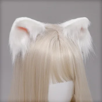 1pair Urechi de Pisică Clip de Păr Artificial Vulpe Blană Lungă Agrafe articole pentru acoperirea capului Cosplay Anime Costum Petrecere de Halloween Cadouri Accesorii de Par