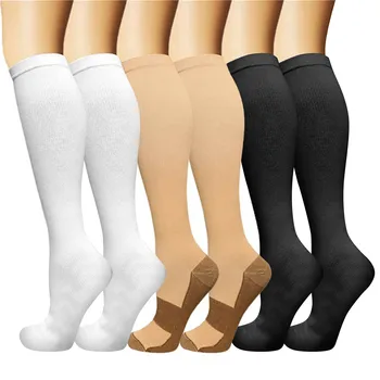 Bărbați Și Femei Solide de Culoare Nailon Tub Lung de Compresie de Sport în aer liber Șosete de Compresie Sosete Rularea Ciorapi Varice