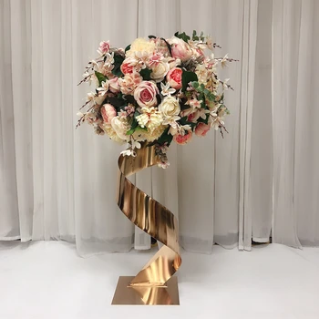 Creative Masă de Nuntă Florale Decor Fier de Placare cu Aur de Flori Rack Geometrie Raft Metalic Pentru Petrecerea DIY Consumabile 4buc