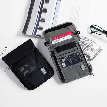 Nailon RFID Pașaport ID Geanta Unisex Multi-Funcțional, rezistent la apă Pașaport Sac de Gât Portofel Barbati