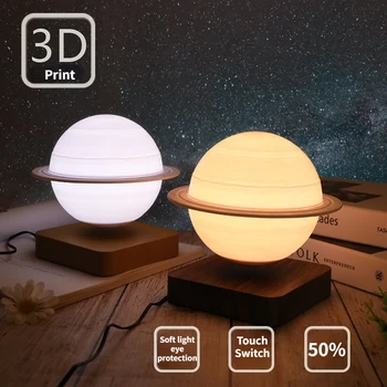 Maglev de imprimare 3D Saturn Lampă Simplă Noptiera atmosfera Lampă de Masă Levitatie Magnetica Steaua Ball Lumina Lunii Cadou