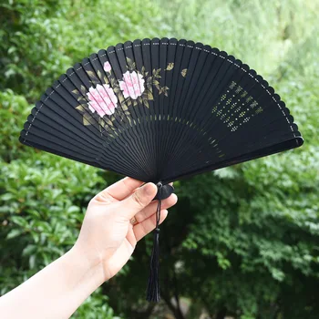 Vânt chinez fan clasic dans vânt handheld portabil mini bambus fan Japoneze vânt bambus evantai.
