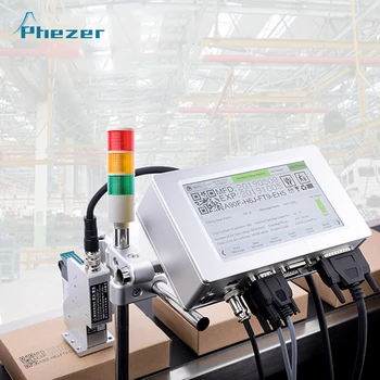 Phezer Imprimante 25,4 mm Automate de Codificare Mașină Pentru Întreprinderile Mici Lot de coduri de Bare Data Numar Data de Expirare Online Inkjet Printer
