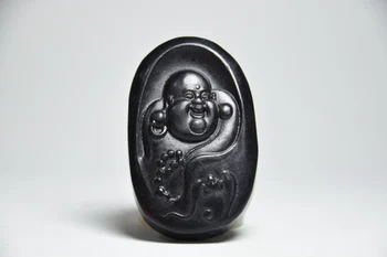 China Cultura Hongshan Magnetic De Fier Negru Meteorit Sculptura Norocos