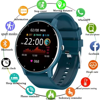 2023 Nou Ceas Inteligent Bărbați Femei Full Touch Screen Sport Fitness Ceas IP67 rezistent la apa Bluetooth Pentru IOS Android Smartwatch Bărbați