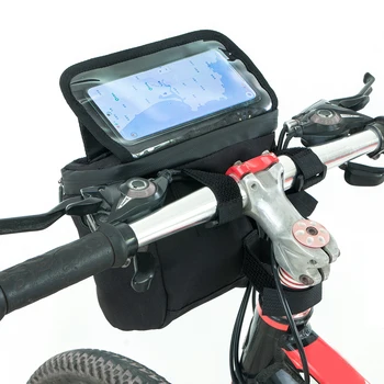 Nailon Bicicleta Agățat Sac Mare Capacitate Portabil Fata Tub Sac de Ciclism Titularul de Telefon Mobil pentru Drum de Munte Biciclete Scuter