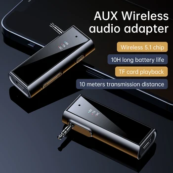 Bluetooth Transmițător Receptor 2 In 1 Bluetooth 5.1 AUX Adaptor Wireless Portabil Audio Adaptor pentru Masina Casti, Boxe, Televizoare
