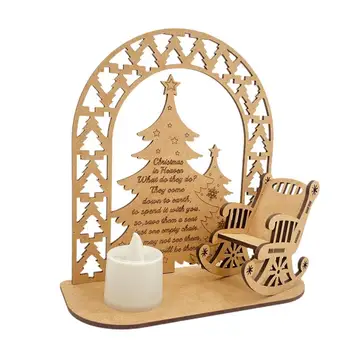 Memorie Tealight Scaune Balansoar Lumânare De Crăciun Ornament Pentru Aducere Aminte Sfeșnic Merry Christmas Ornament Pentru Verandă Noptiera