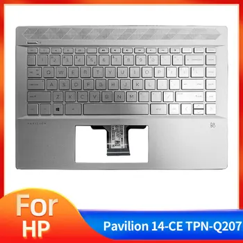 Noua zona de Sprijin pentru mâini Caz, Cu iluminare din spate lumina de Fundal Tastatură C Capac Pentru HP Pavilion 14-CE TPN-Q207 Laptop Argint