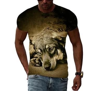 Noul Câine Animal Graphic T Shirt de Vară Casual Moda Harajuku Imprimare Trendyol Bărbați Magazin de Personalitate cu Maneci Scurte T-shirt-uri de Top