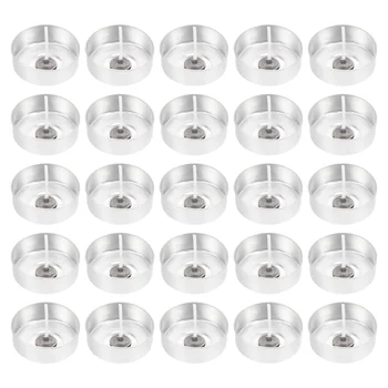 100 de Seturi de Aluminiu Coajă Baza de Fard de DIY Recipient Wick Ceara Meserii a Face Caz de Bumbac lumânare Tealight Accesorii