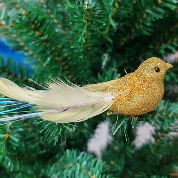 1 BUC Artificiale Pasăre Decor plin de culoare Pene Spuma Porumbei Pasăre Decor Acasă Copac Clip Simulare Figurine de Păsări