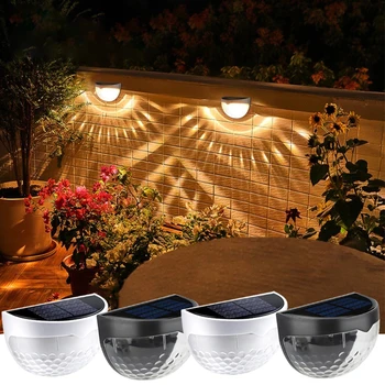 Solar Lumina LED-uri în aer liber, Decoratiuni de Gradina Lampa rezistent la apa pentru Curte Gard Balcon Lămpi de Perete Senzor Solare de Gradina, Lumini de Stradă